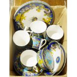 Rosenthal part coffee service decorated with mythical and nautical creatures, blue ground (1 box)
