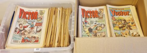 Large quantity of Victor comics from the 70's, 80's and 90's (2 boxes)