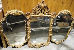 Seven gilt framed wall mirrors (7) Condition Report One frame is very damaged - please see