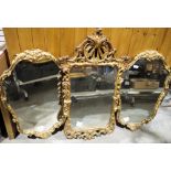 Seven gilt framed wall mirrors (7) Condition Report One frame is very damaged - please see