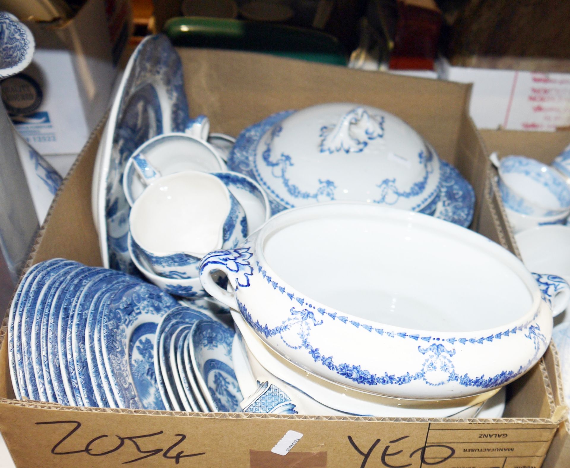 Quantity of blue and white china to include Pallissy, a Woods & Sons teapot and accompanying teacup, - Image 3 of 4