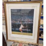 Terence J Gilbert Limited edition print  Stefan Edberg, signed by the artist lower right margin,