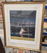 Terence J Gilbert Limited edition print  Stefan Edberg, signed by the artist lower right margin,