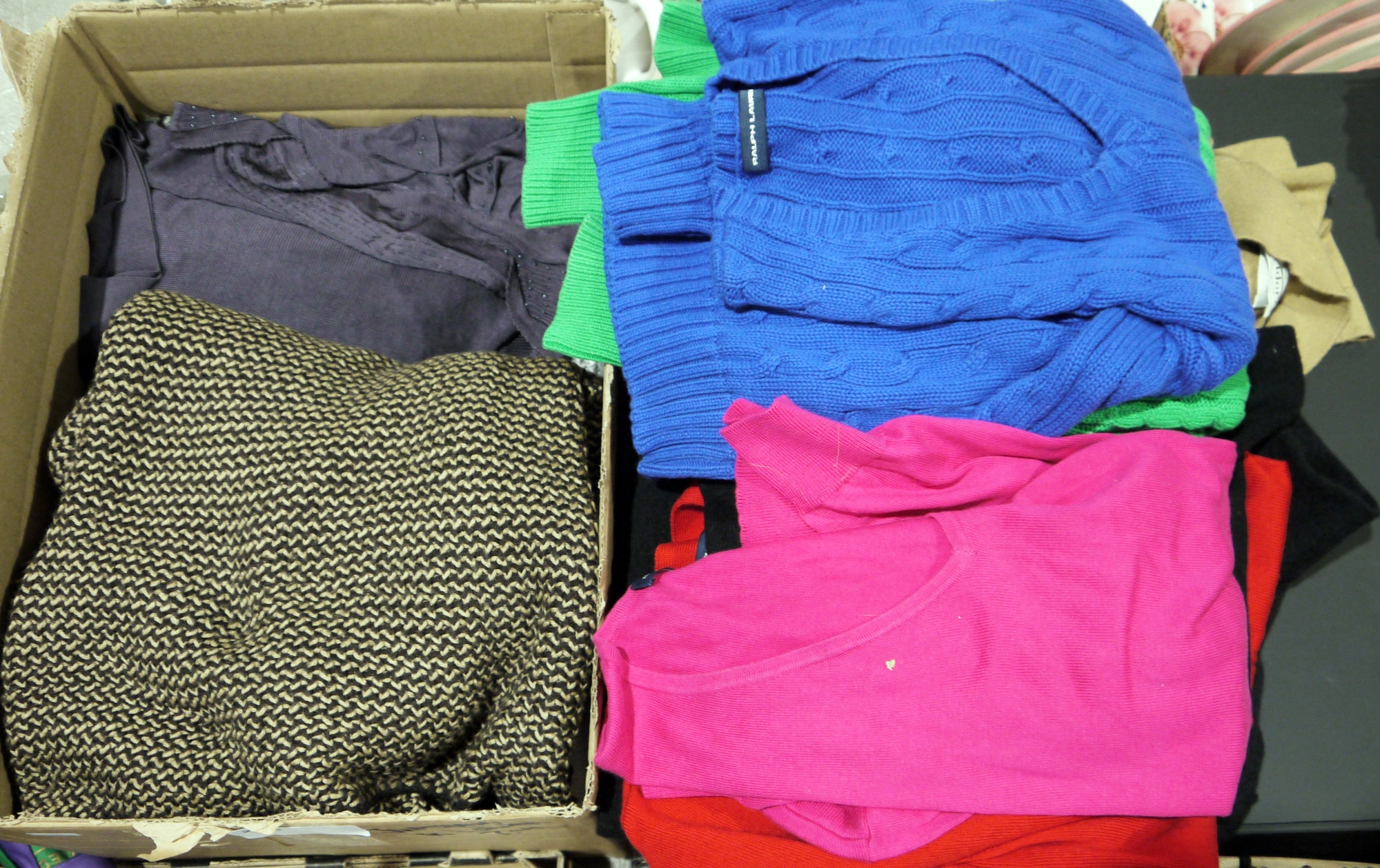 Large quantity of lady's knitwear to include Nougat, Zara, Ralph Lauren, Vidor etc. (1 box) - Image 2 of 2
