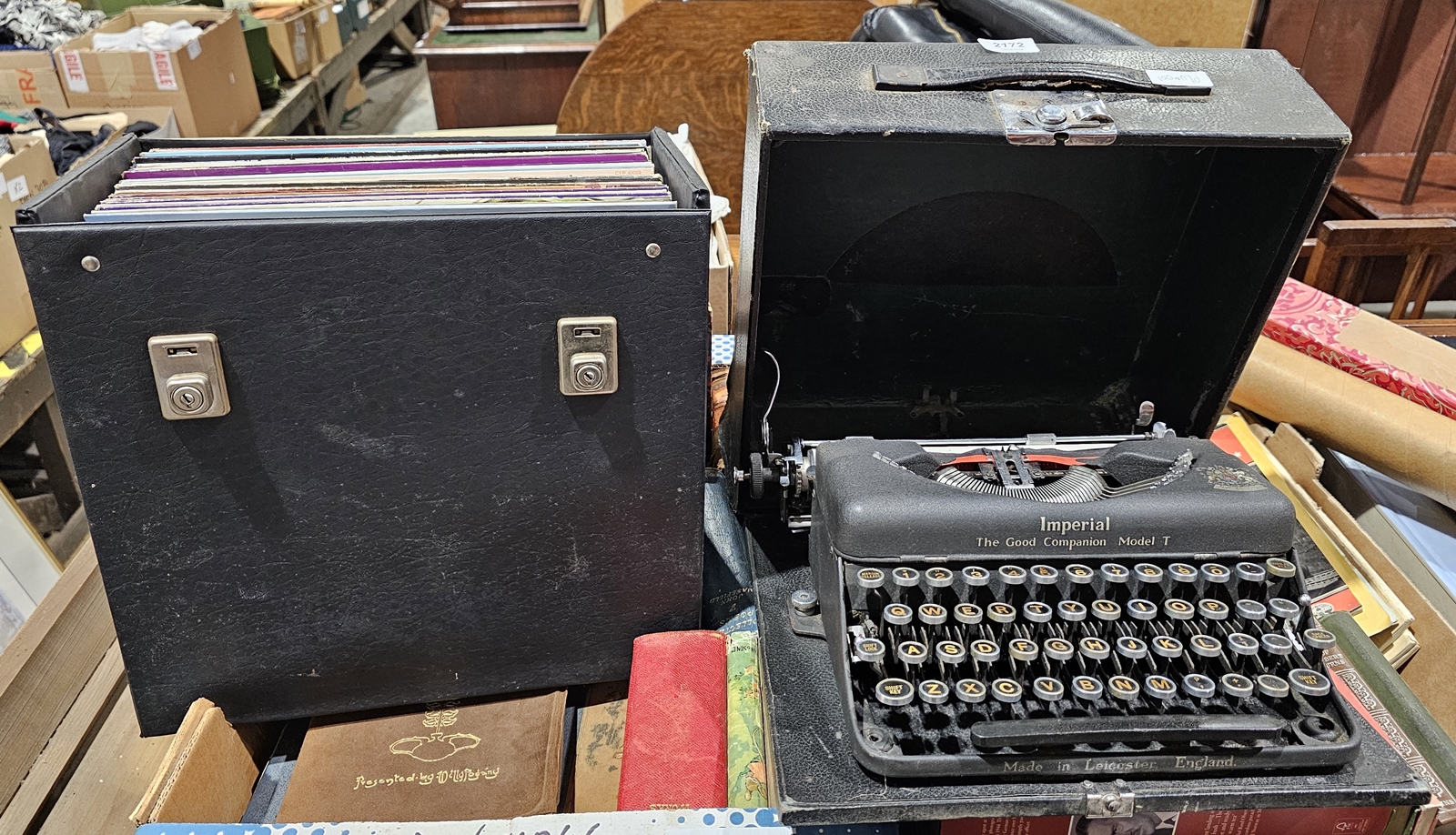 Imperial Model-T cased typewriter.
