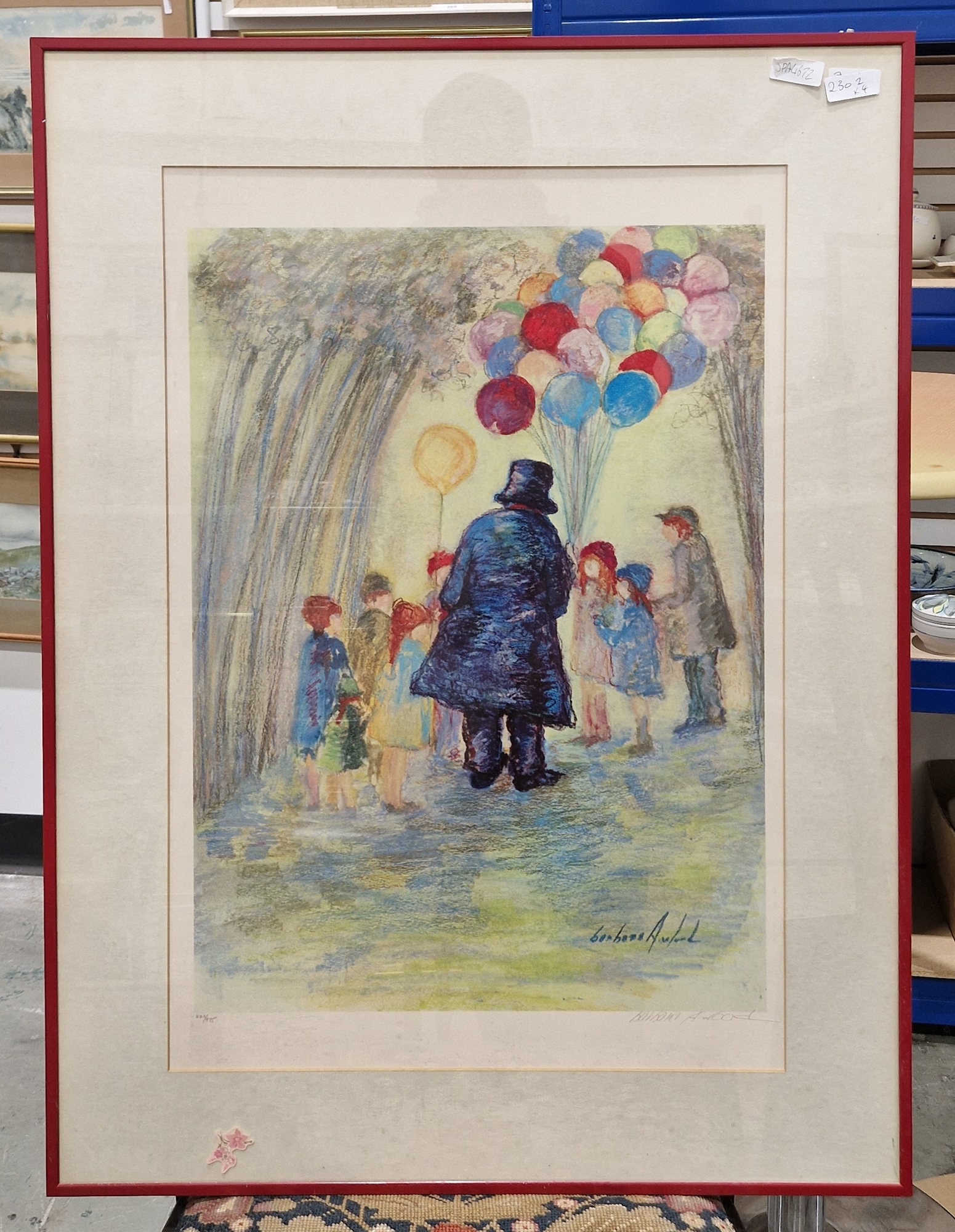 Pierre Llado Limited edition print  Clowns et Jeux de Fleurs, signed in margin, framed , 69cm x 49cm - Image 3 of 4