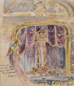 Betty Guy (1920-2016)  Watercolour drawing  'La Boheme June 18th 1980, Royal Opera House, Covent