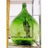 Large green glass carboy, 50cm