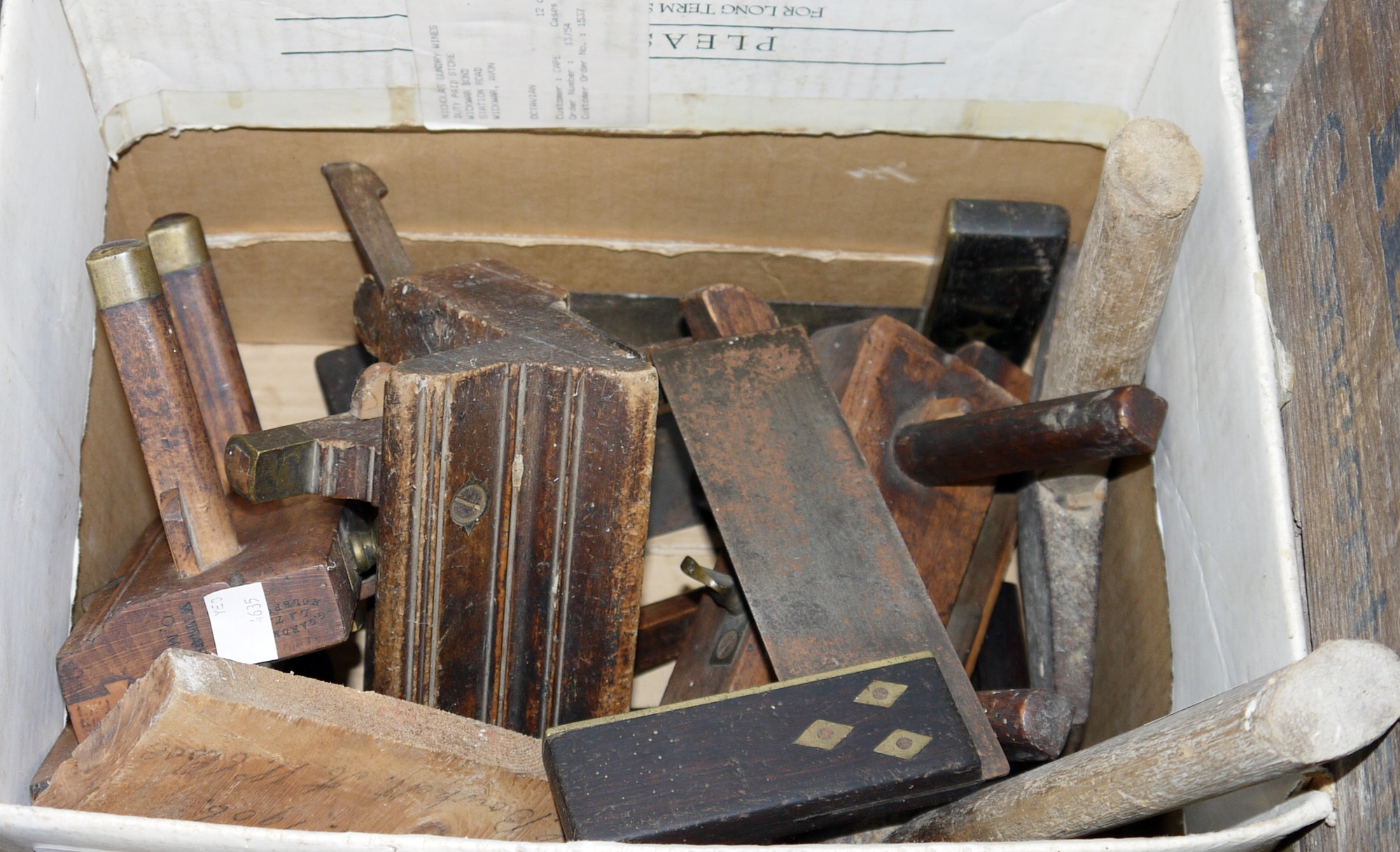 Collection of vintage tools to include hand saws, planes, chisels, set squares etc. (3 boxes) - Image 3 of 3