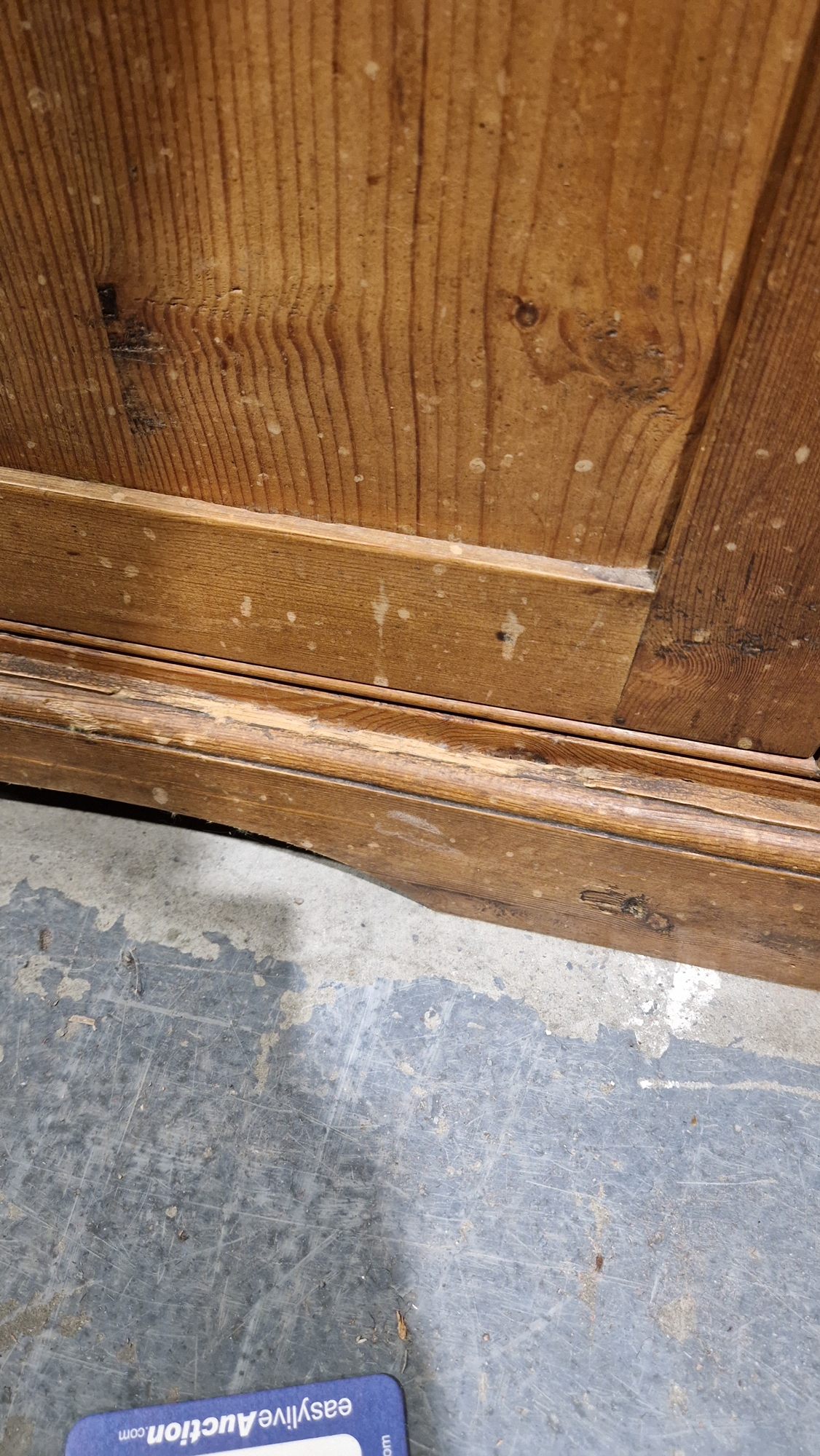 19th century pine kitchen dresser, the top section with two plateracks and five short drawers, the - Image 12 of 17