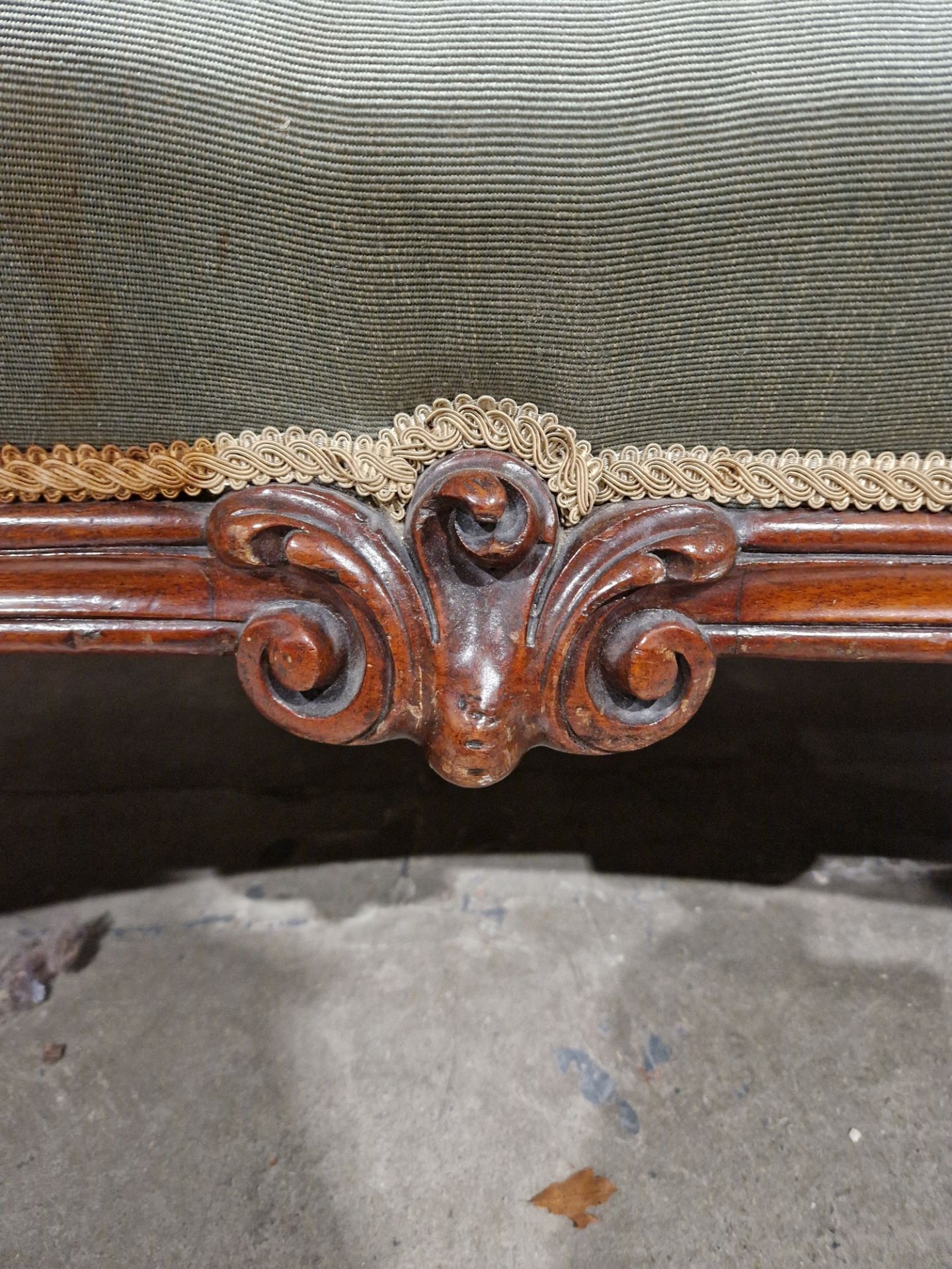 Victorian mahogany-framed parlour sofa, with scroll button back and foliate carved frame, - Image 11 of 29