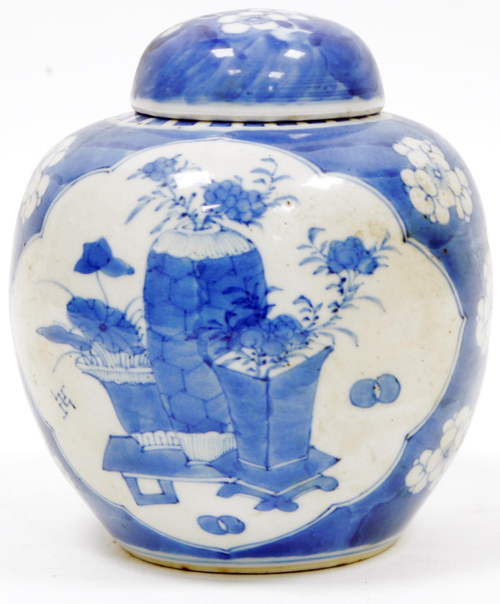 Chinese porcelain ginger jar and cover, 19th century, underglaze blue four-character mark, painted - Image 2 of 16