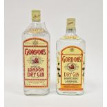 One litre of Gordon's Special Dry London gin by Alexander Gordon & Co and a botte of Gordon's London