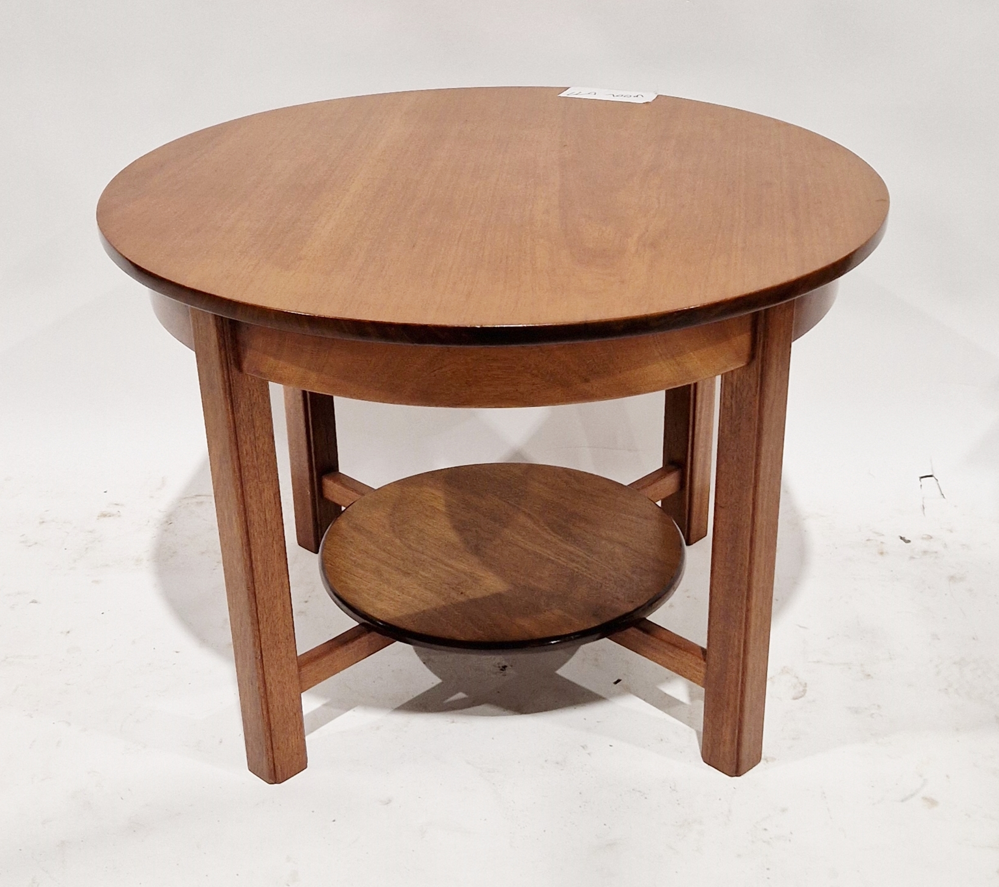 Early 20th century mahogany coffee table of circular form, 53cm high x 77cm diameter