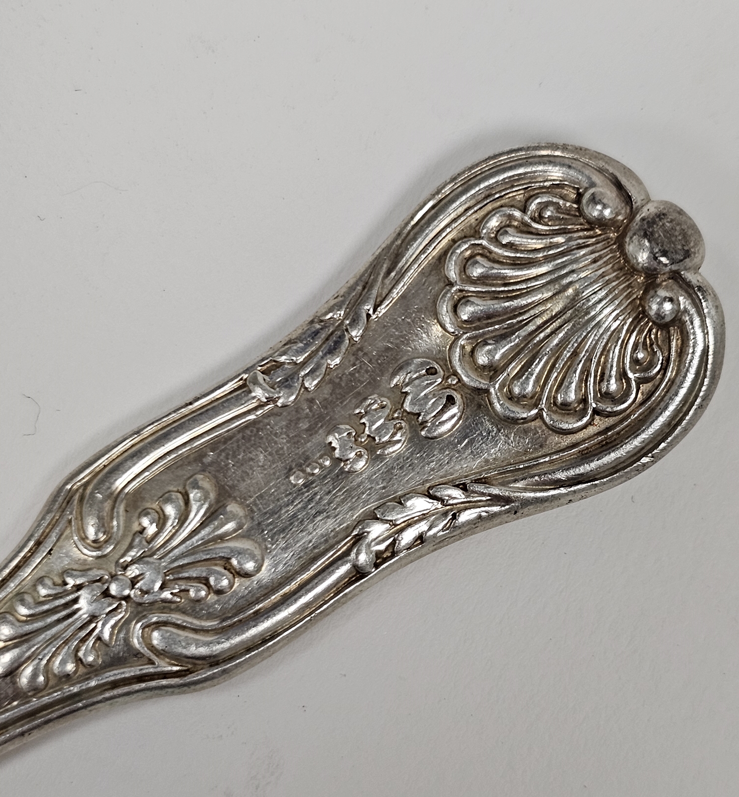 George III silver marrow scoop by Richard Crossley, London 1794, a Queens pattern silver sauce - Image 6 of 9