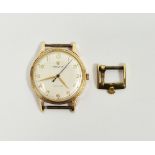 Gent's 9ct gold cased Rolex Precision wristwatch with a 17-jewel manual wristwatch, the silvered