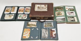 Various postcard albums to include topographical, Christmas, birthdays, vintage photographs, local