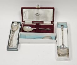 A silver replica of The Leicester Spoon, approximately 17.7cm long, J B Chatterley & Sons Ltd,