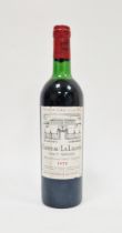 Bottle of Chateau La Lagune Haut-Medoc Grand Cru Classe 1975 (high shoulder)