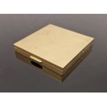 Faraone Milano 18ct gold, emerald and sapphire mounted compact, the compact square with matt-finish,