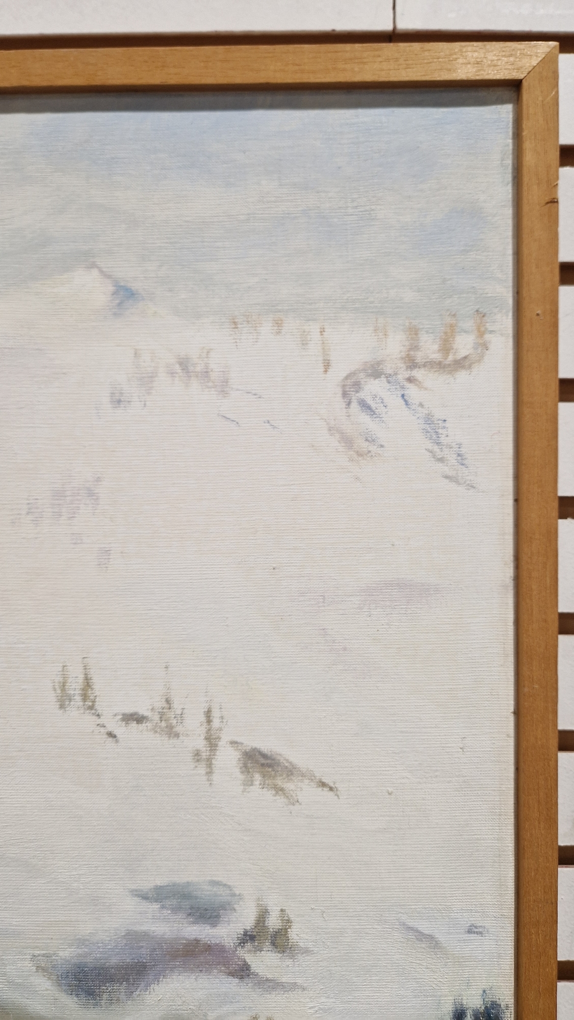 Maud Francis Eyston Sumner (1902-1985) Oil on canvas Winter landscape, signed lower left, framed, - Image 4 of 90