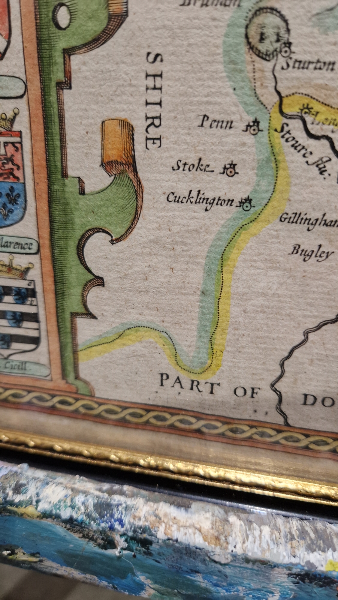 John Speed, 'Wilshire', John Sudbury & George Humble, 17th century hand coloured engraved map of - Image 18 of 33