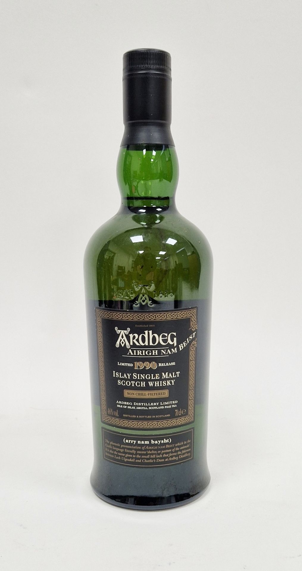 Ardbeg 1990 Airigh Nam Beist Islay single malt Scotch whisky, distilled in 1990, bottled 2006, 46%