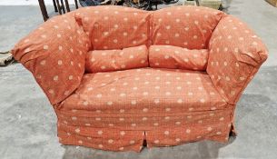 Late 19th/early 20th century upholstered two-seat sofa, 88cm high