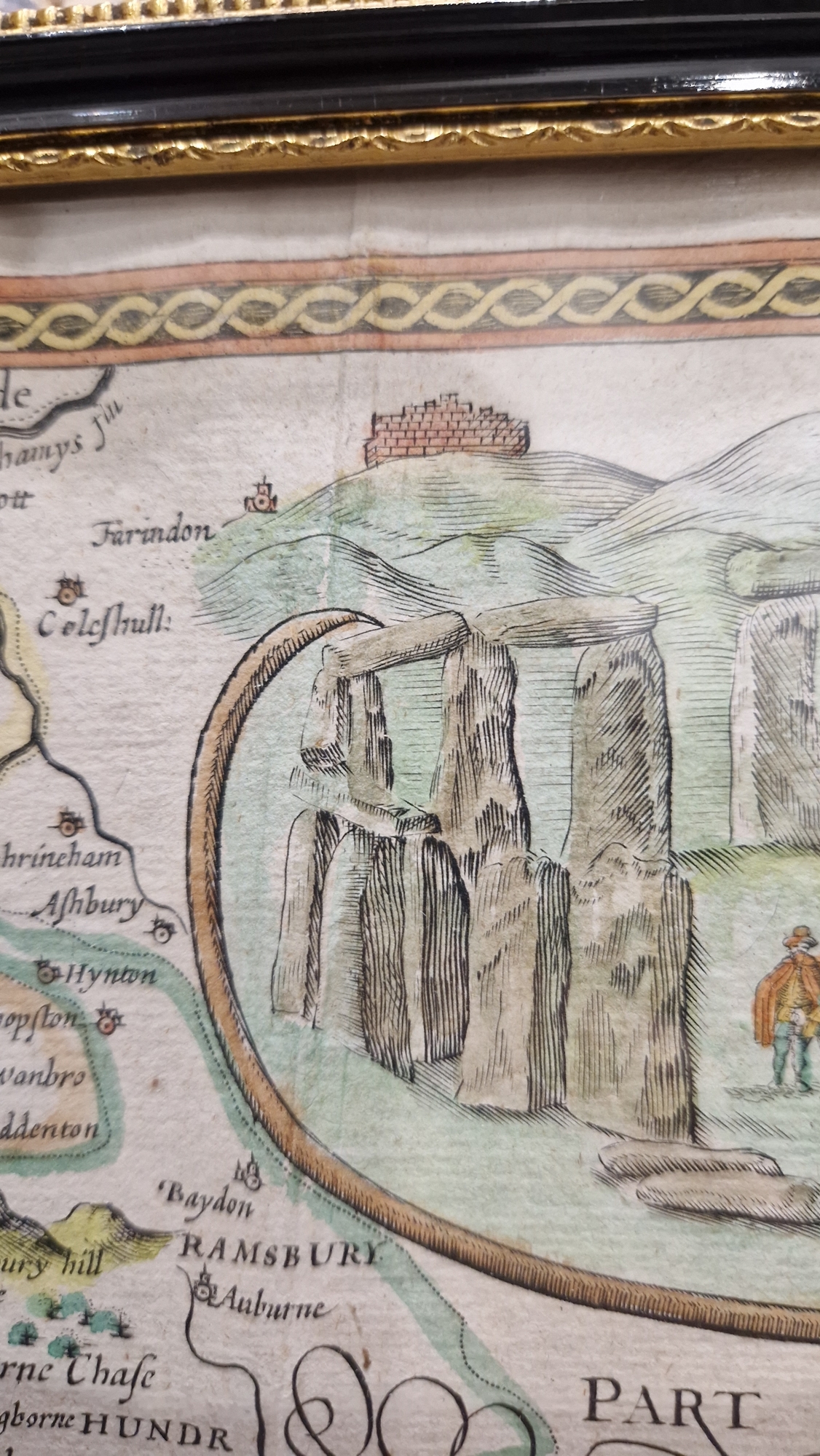 John Speed, 'Wilshire', John Sudbury & George Humble, 17th century hand coloured engraved map of - Image 21 of 33