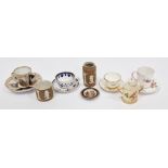 Group of late 19th/early 20th century pottery and porcelain miniature teawares, including: a Royal