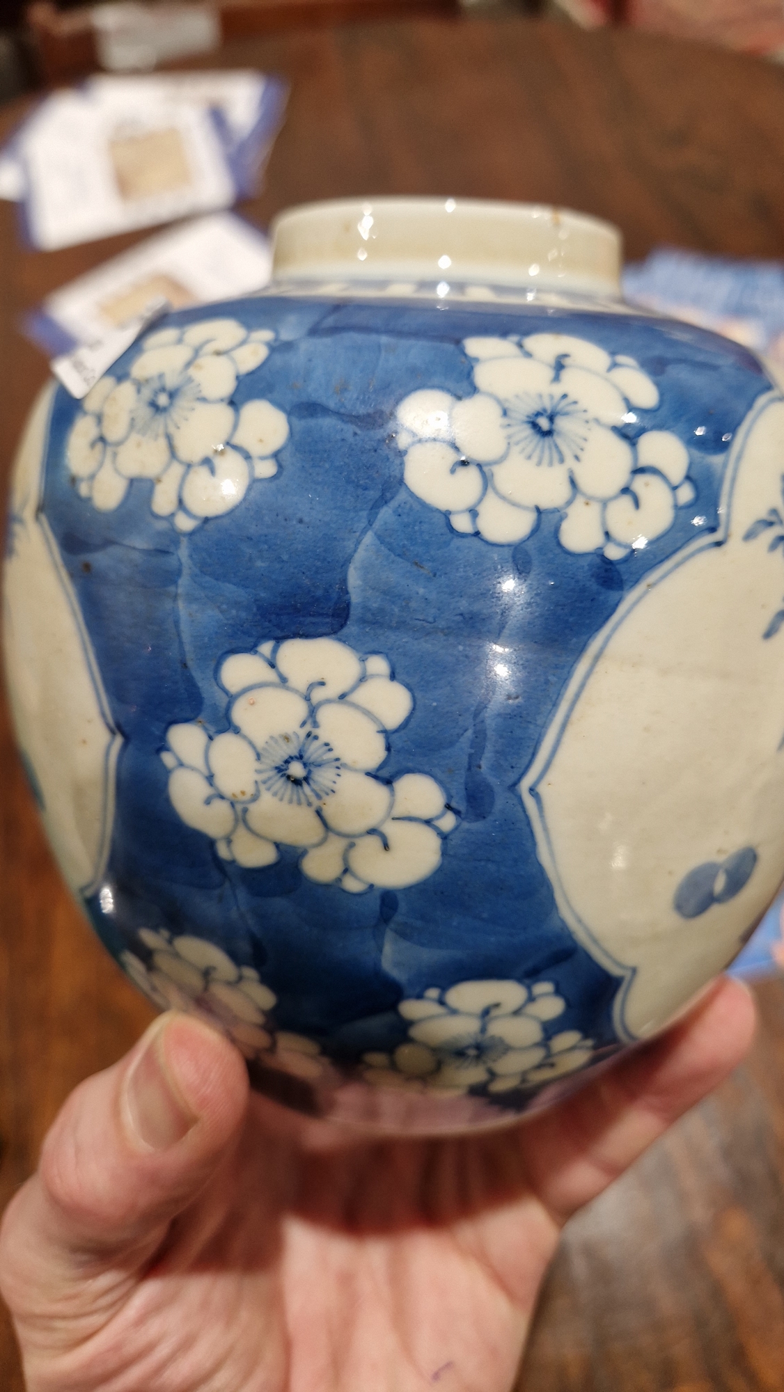 Chinese porcelain ginger jar and cover, 19th century, underglaze blue four-character mark, painted - Image 11 of 16