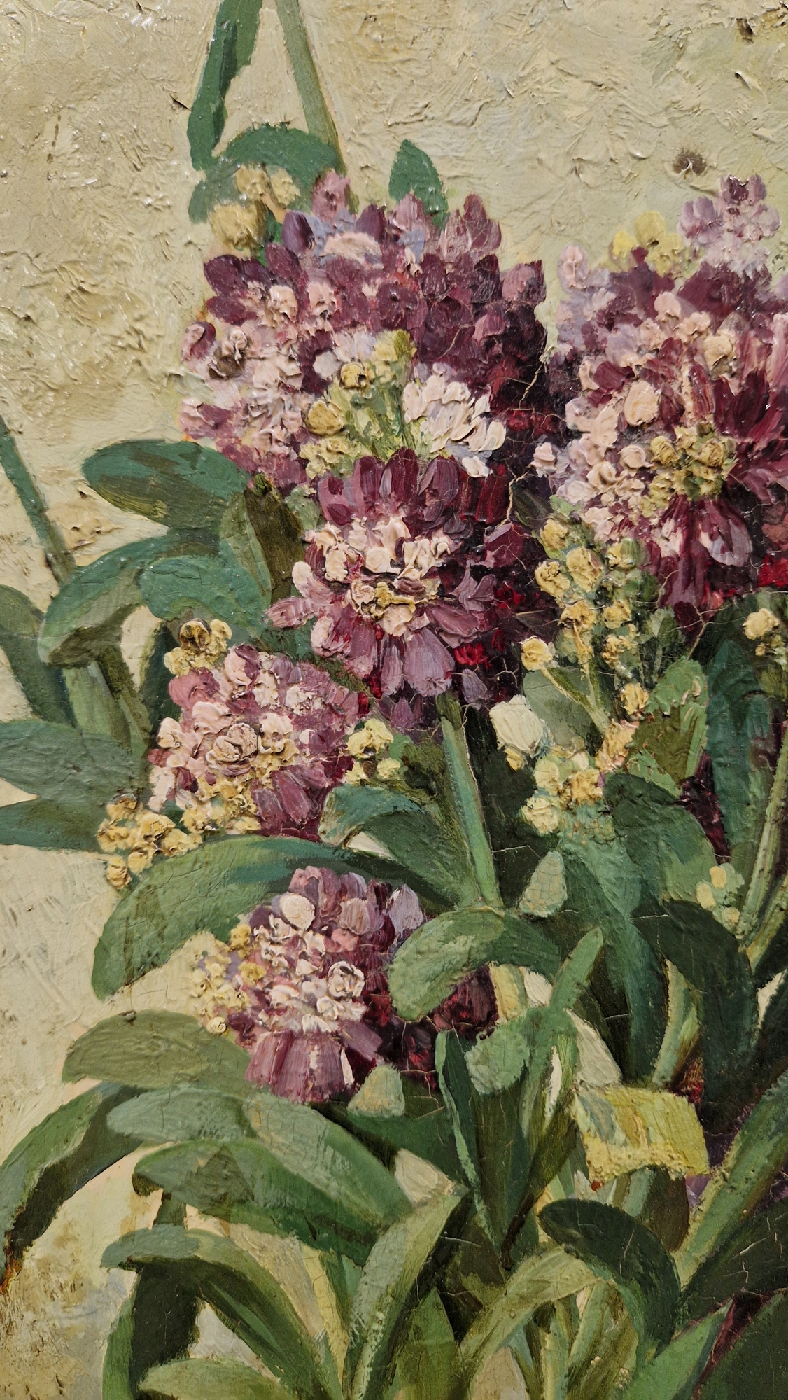 Lengo? (19th century) Oil on panel Still life, bunch of flowers, signed and dated '75, Paris top - Image 9 of 18