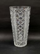 A substantial Waterford cut glass vase, height 14" The vase was presented to the Senior Vice-
