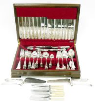 20th century silver plated canteen of cutlery and a selection of other flatware to include a