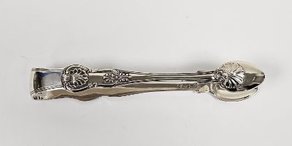 Pair Irish silver sugar tongs, kings pattern, Dublin 1851, makers John Smyth (or Smith), 3oz