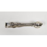 Pair Irish silver sugar tongs, kings pattern, Dublin 1851, makers John Smyth (or Smith), 3oz