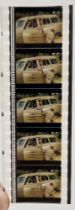 James Bond - a 35mm film cell strip, with five frames from Goldfinger (1964), by repute given to the