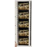 James Bond - a 35mm film cell strip, with five frames from Goldfinger (1964), by repute given to the