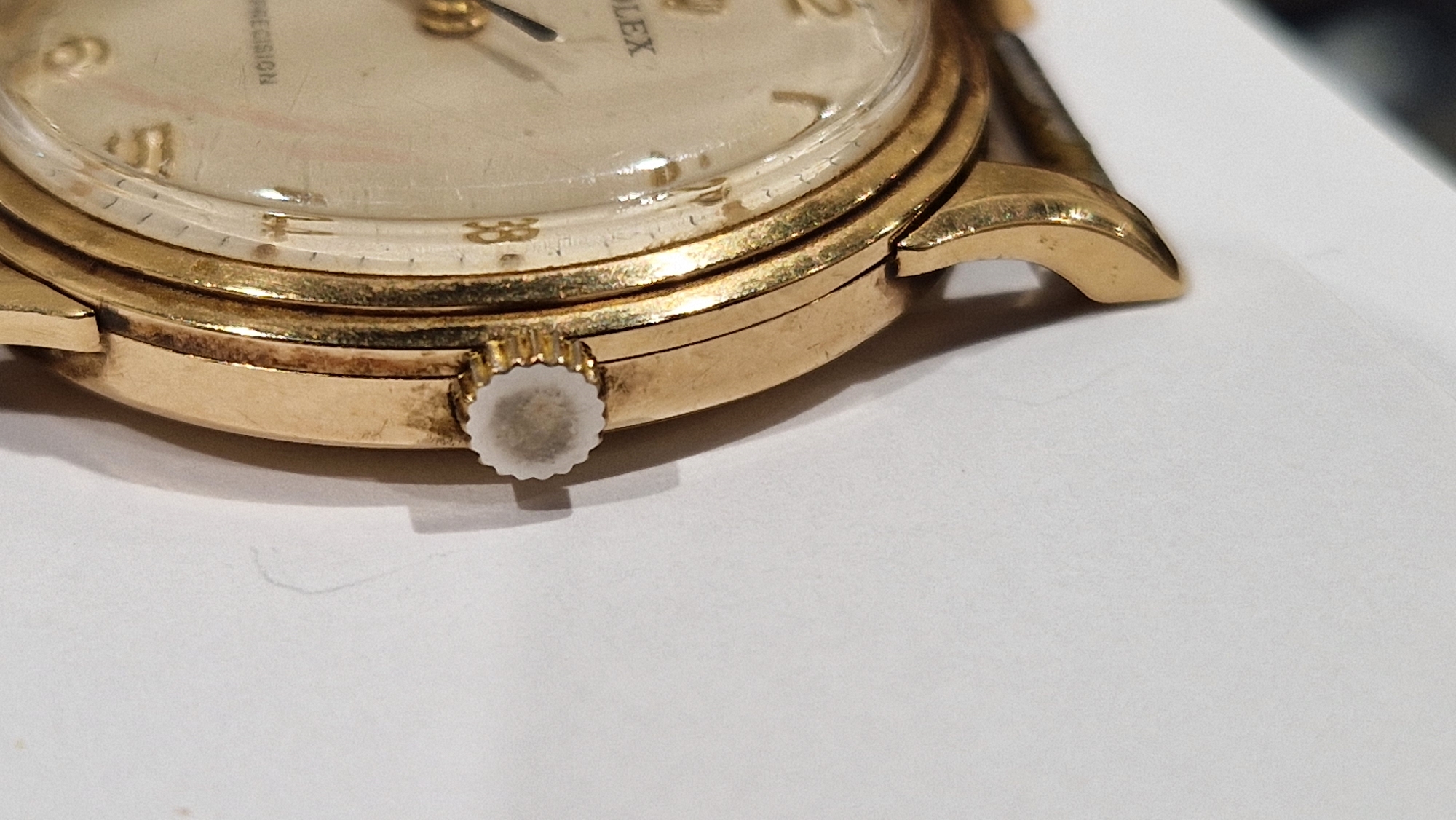 Gent's 9ct gold cased Rolex Precision wristwatch with a 17-jewel manual wristwatch, the silvered - Image 2 of 2