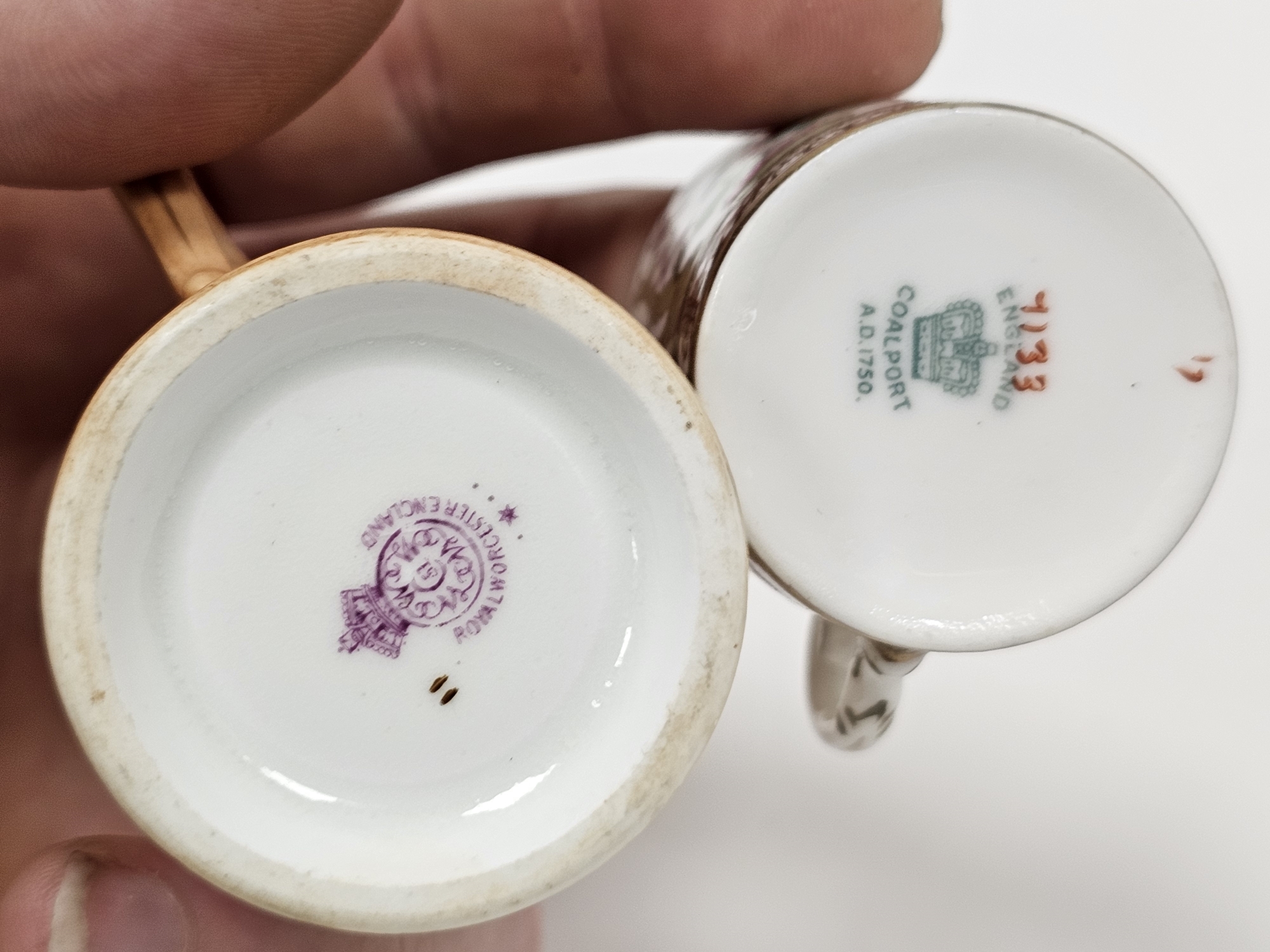 Various English porcelain miniature teawares and a Continental porcelain miniature figure of a lady, - Image 4 of 7