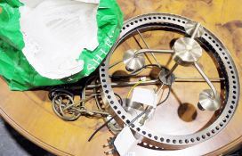 Laura Ashley Alexa 3 light glass ceiling pendant light in polished nickel finishght Glass Ceiling