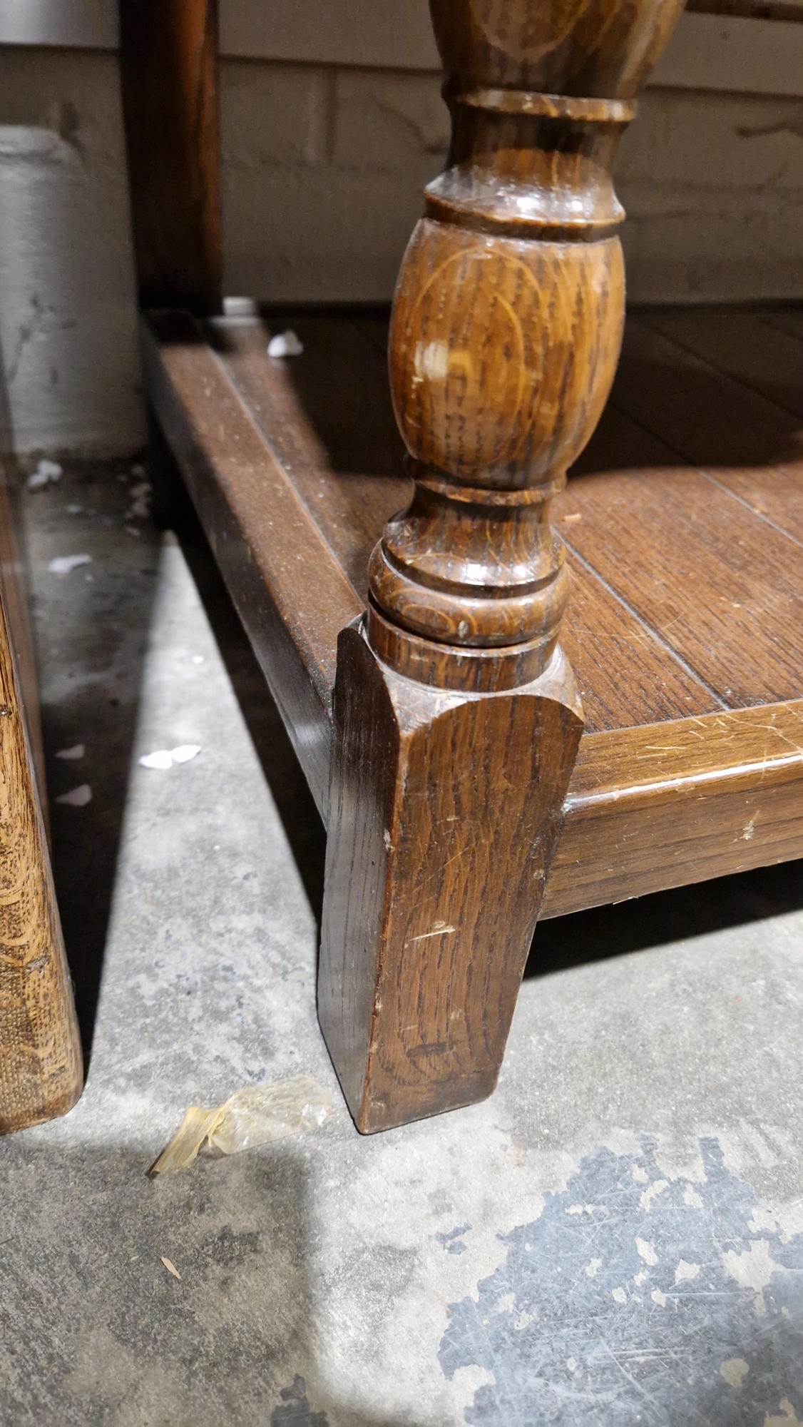 Oak Welsh dresser with three-tier platerack over five drawers of various sizes, over a further - Image 12 of 12