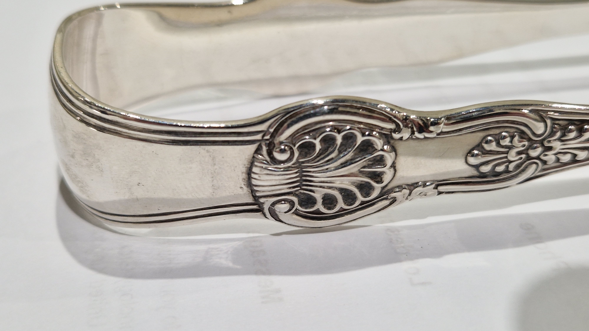 Pair Irish silver sugar tongs, kings pattern, Dublin 1851, makers John Smyth (or Smith), 3oz - Image 7 of 15