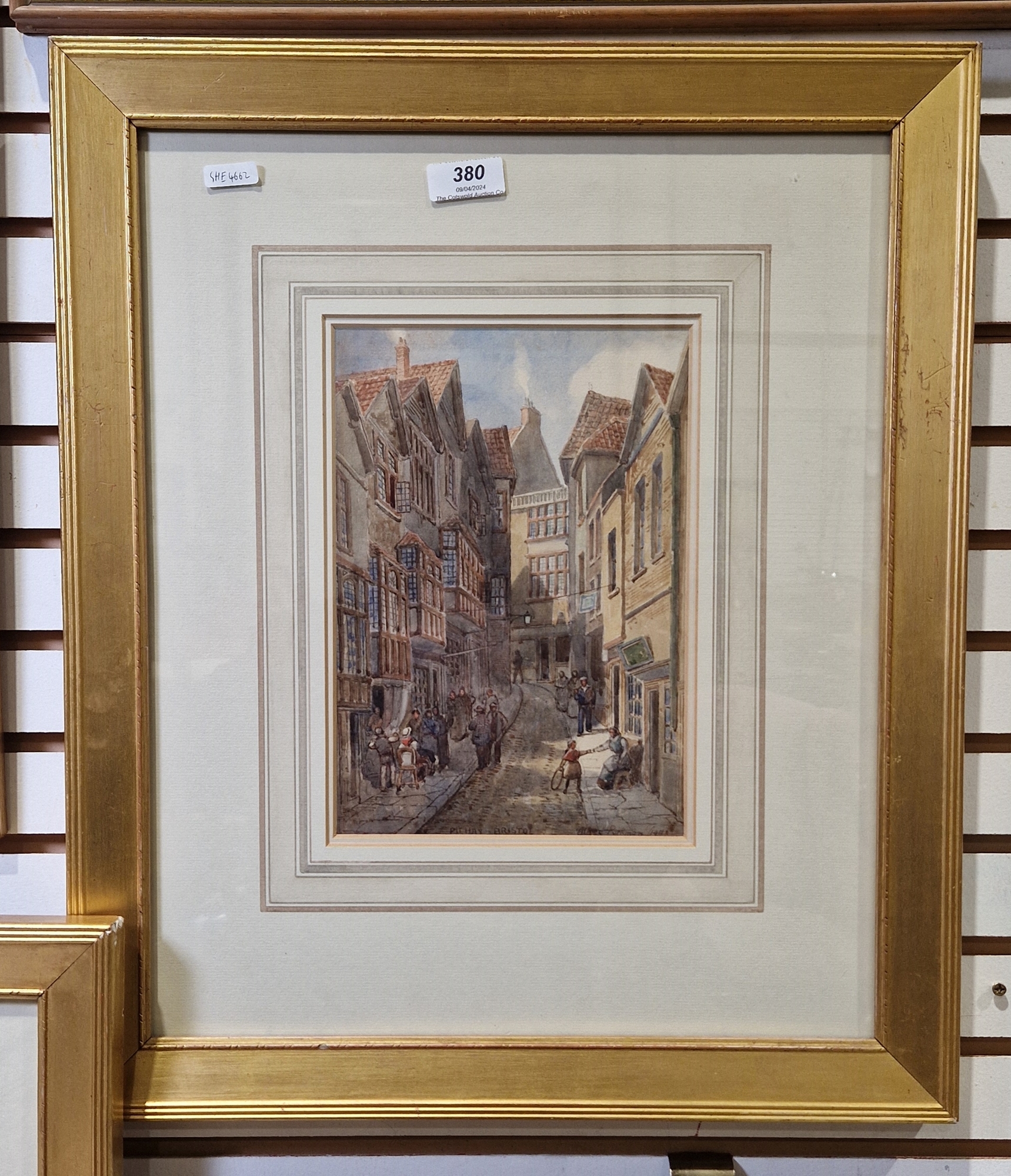 Alfred Edward Parkman (1852-1930) Two watercolours "Pithay, Bristol", street scene, signed and dated - Image 3 of 34