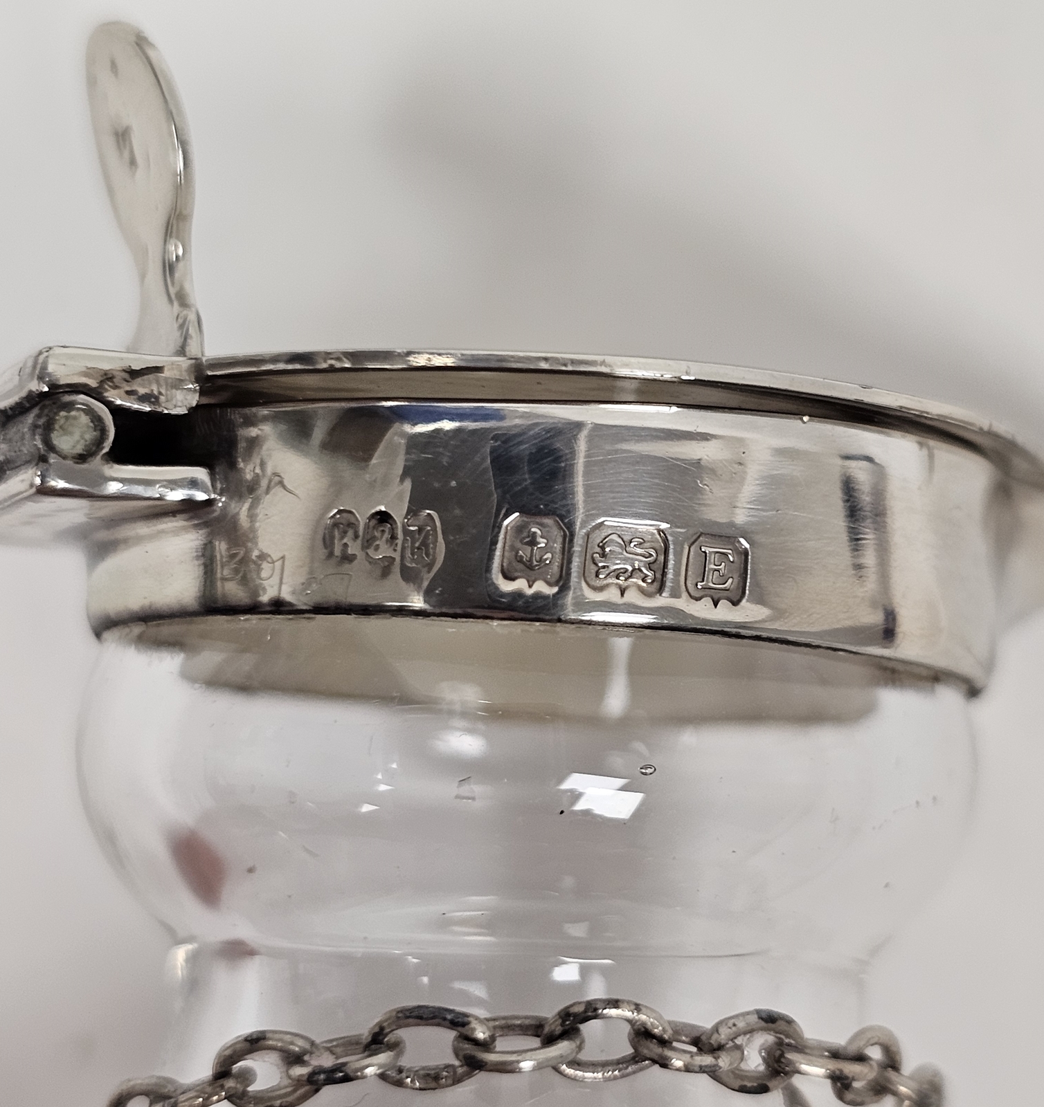 Pair of Victorian silver reticulated pin trays and a silver-mounted glass whisky tot and label, - Image 4 of 11