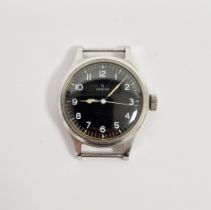 WWII Omega Air Ministry Pilot's wristwatch, with manual wind movement, black dial and Arabic