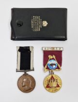 Silver-gilt and enamel Masonic medal by Toye Kenning & Spencer (London), inscribed ACCRA CHAPTER No.