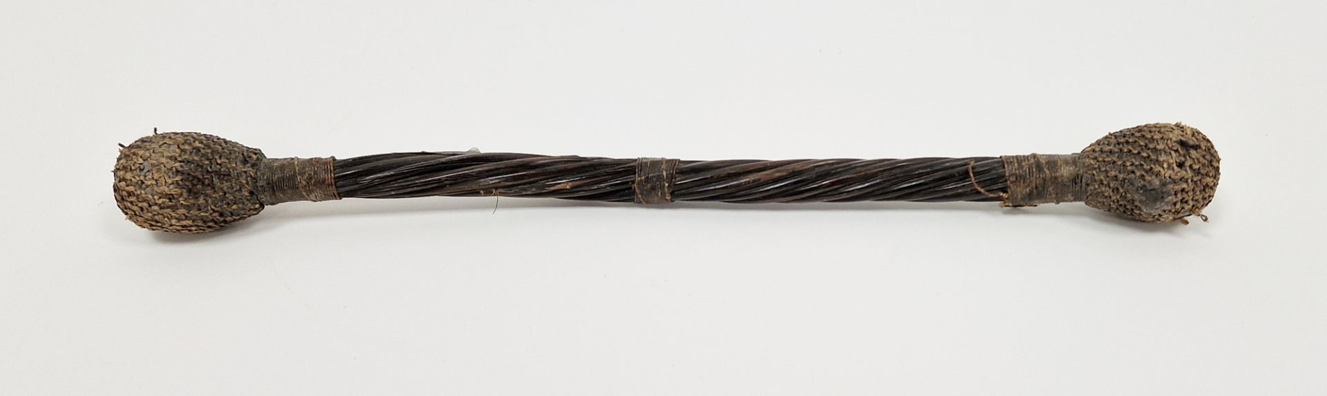 19th century double ended Baleen cosh, with twisted Baleen handle and braided lead weighted ends, - Image 2 of 2