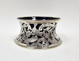 Late Victorian silver 'Irish' dish ring of typical waisted openwork form and and decorated with