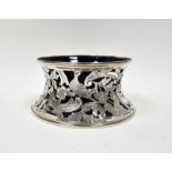Late Victorian silver 'Irish' dish ring of typical waisted openwork form and and decorated with